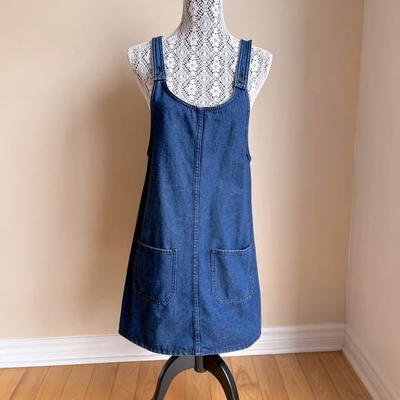 Forever 21 denim pinafore dress - Picture 1 of 3